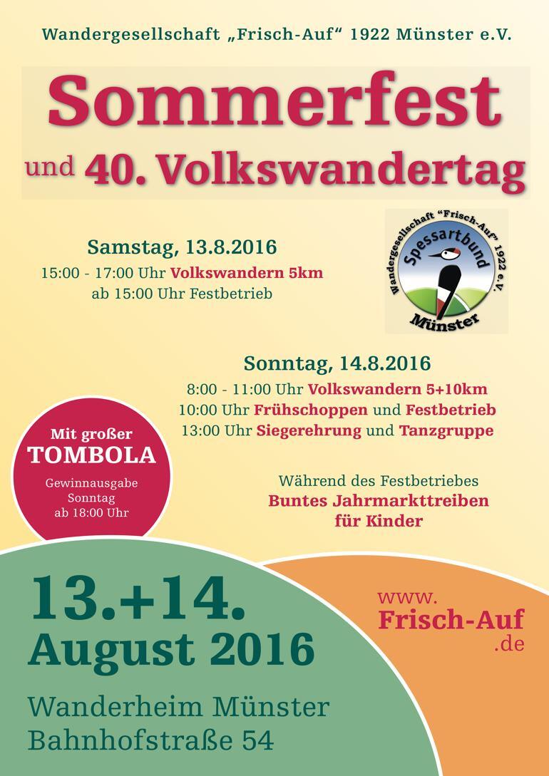 Sommerfest und Volkswandern 2016